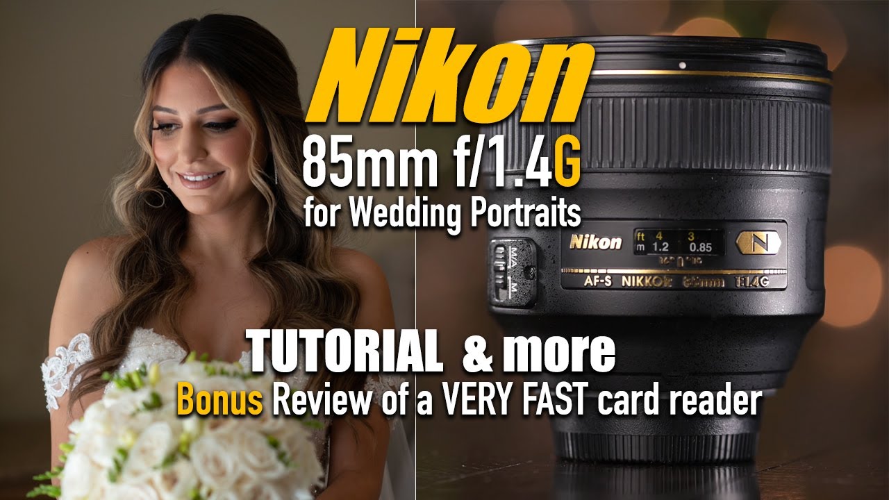 Nikon 85mm f1.4 G wedding portrait tutorial +  bonus review 3 in 1 USB-C card reader from VTOP Shop