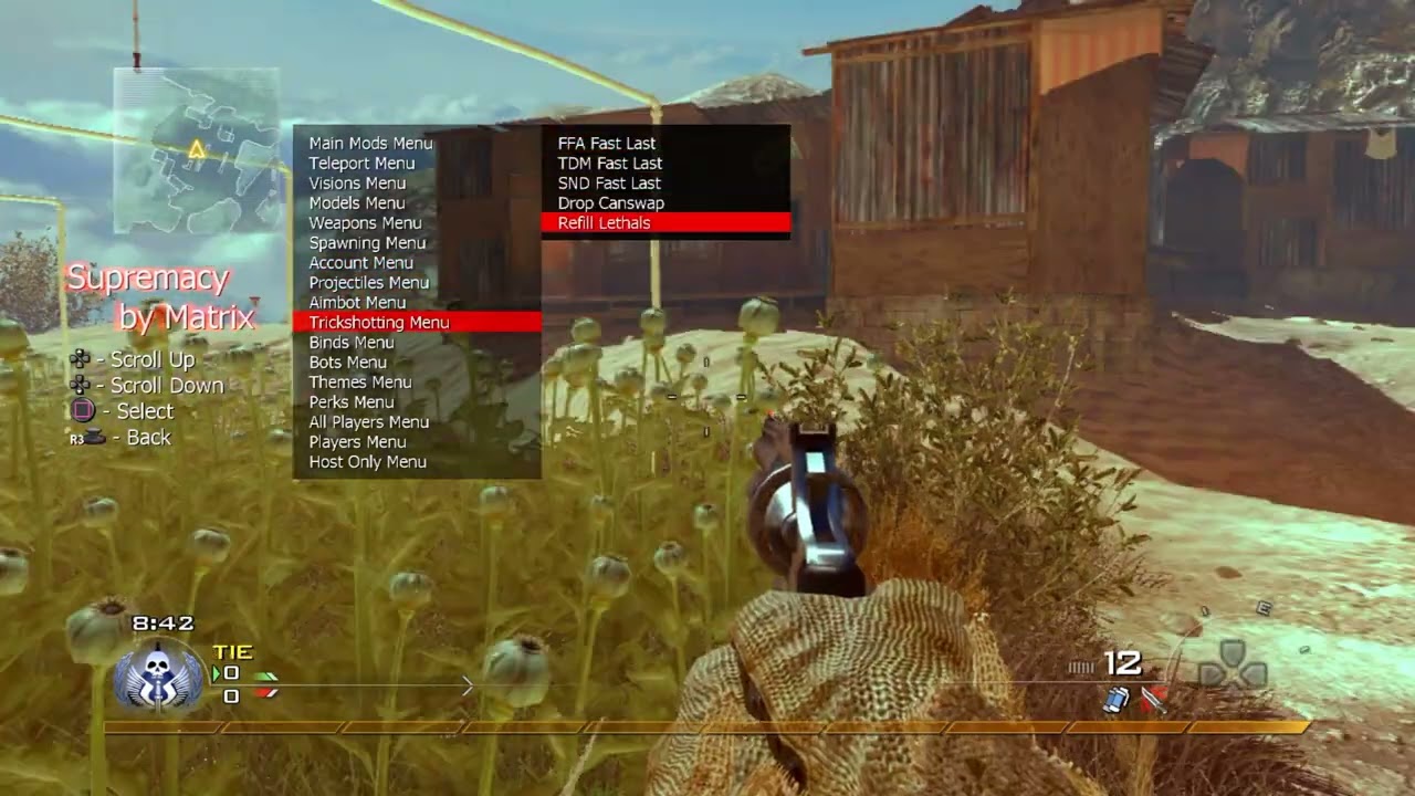 PS3 MOD MENU TRICKSHOT MW2 SupremacyCrack SPRX