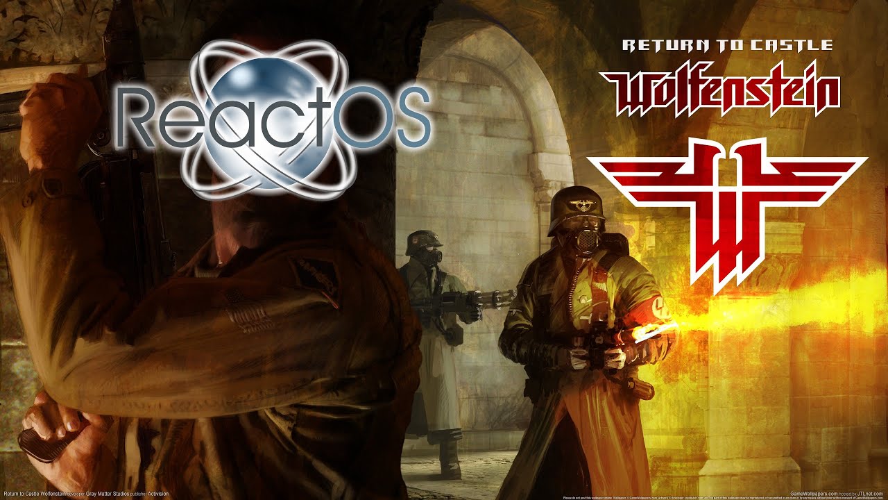 Return to Castle Wolfenstein running on ReactOS on real hardware