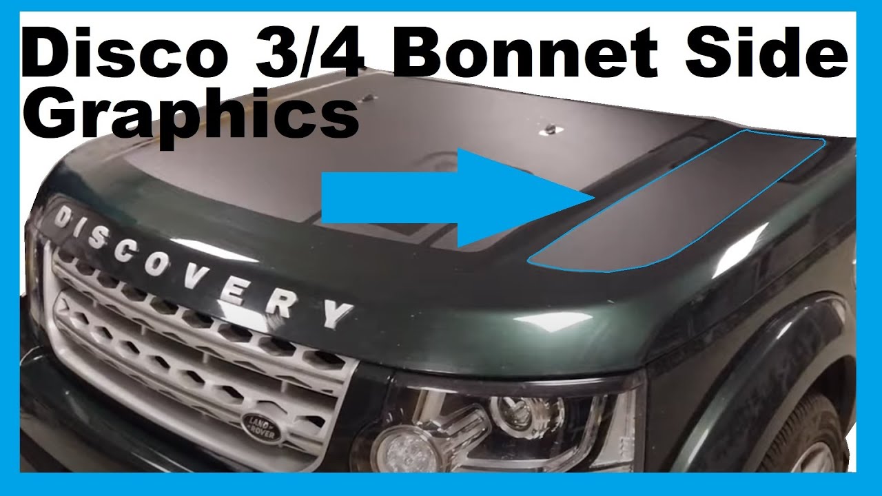 Боковая графика на капоте Land Rover Discovery 3/4, НОВЫЙ удлиненный дизайн LR3 LR4