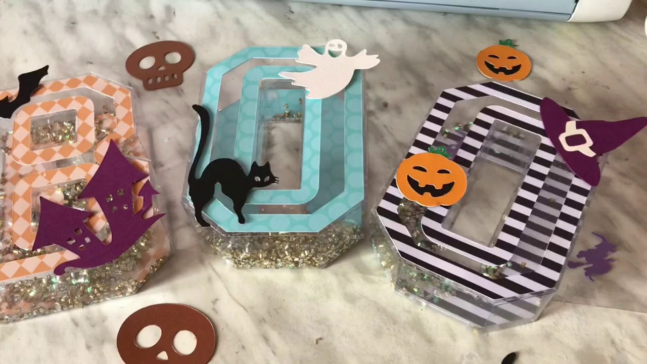 Letras 3D shaker en Acetato con la ScanNCut 🎃 Boo👻