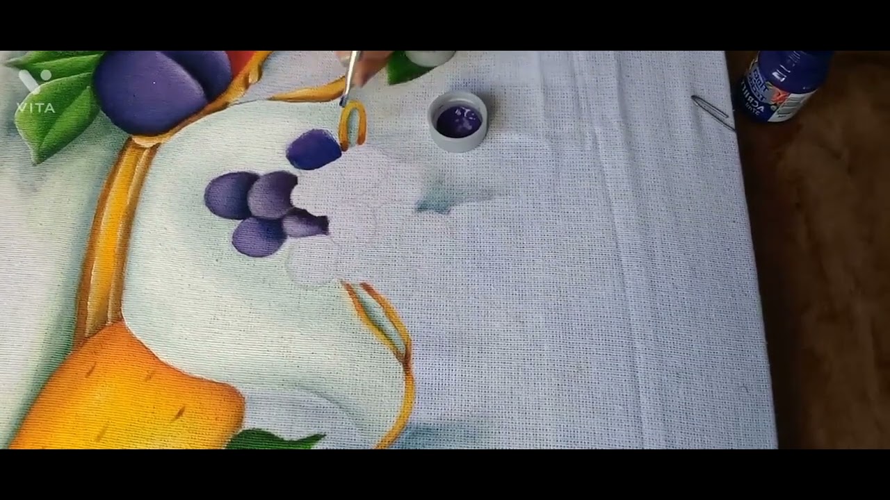 Como pintar uvas roxas