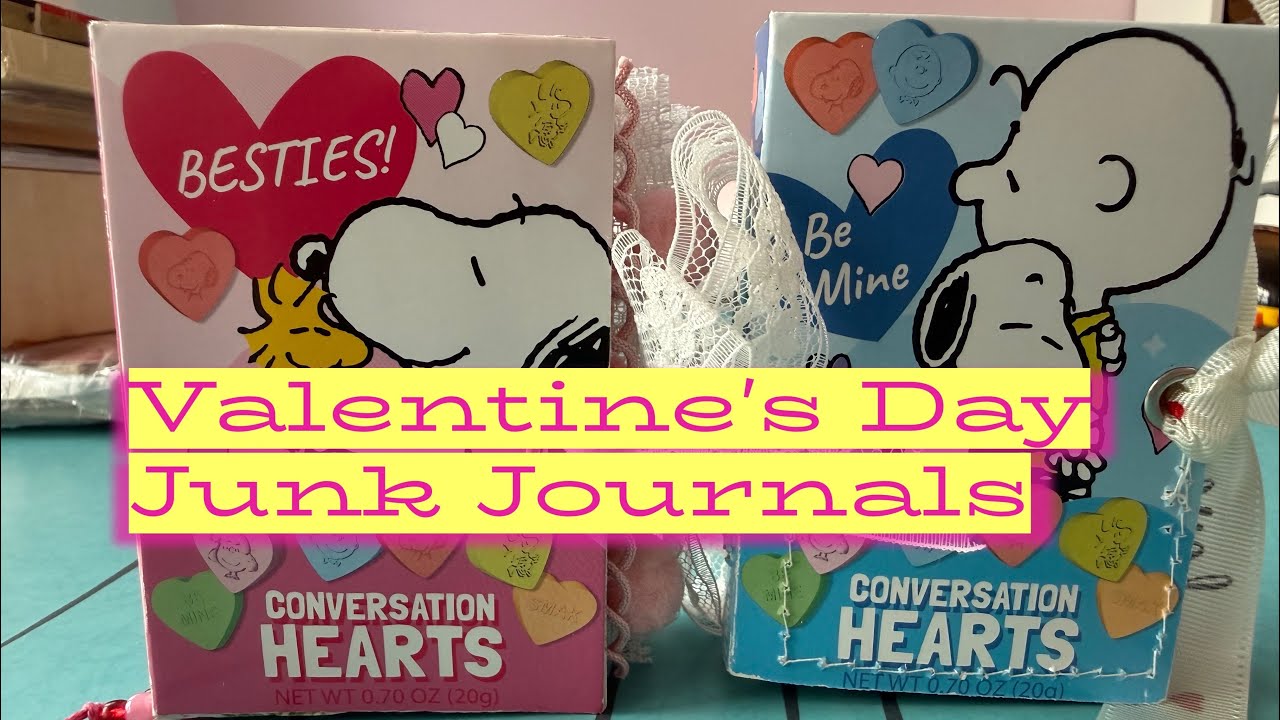 Flip-Through Snoopy Valentine’s Day Junk Journals