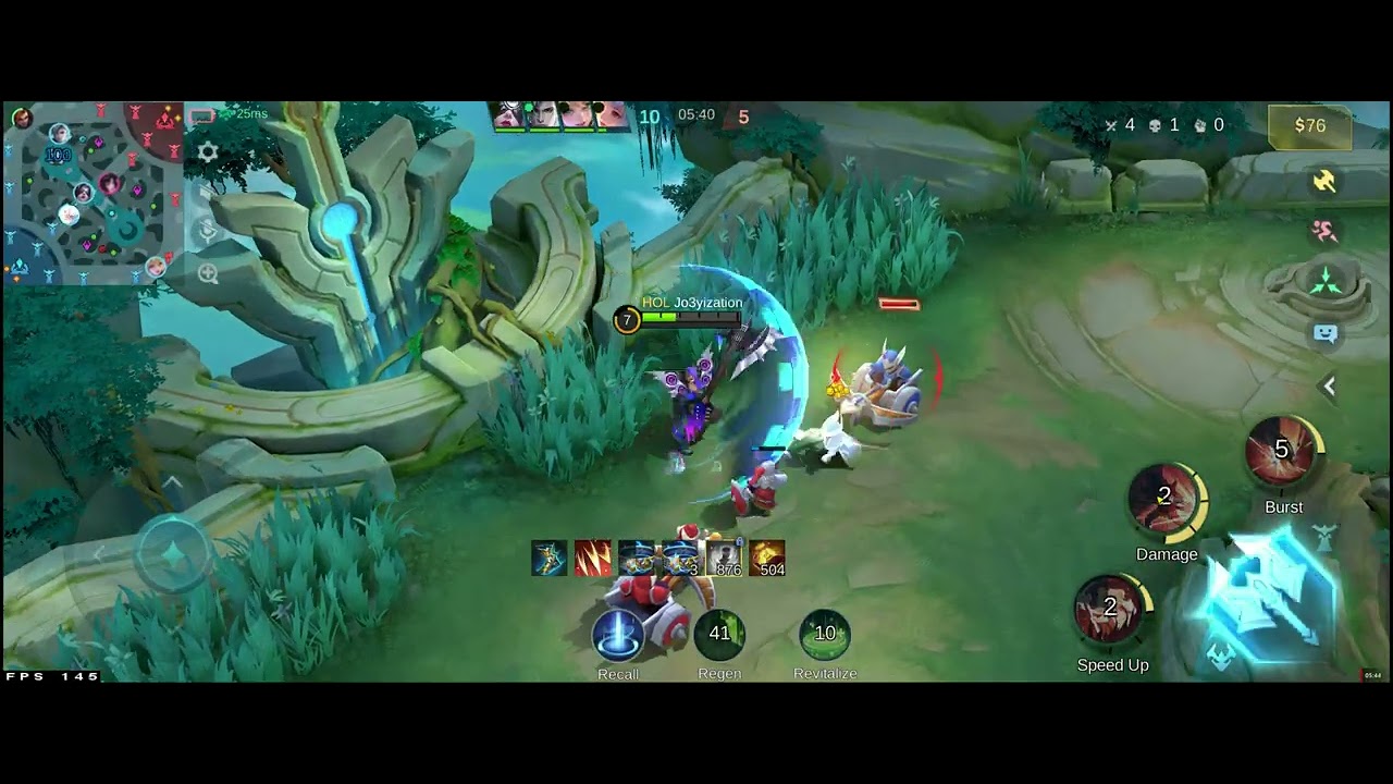 Геймплей Mobile Legends на ПК (Хильда) на сверхширокоформатном экране 3440x1440 в Bluestacks 2026