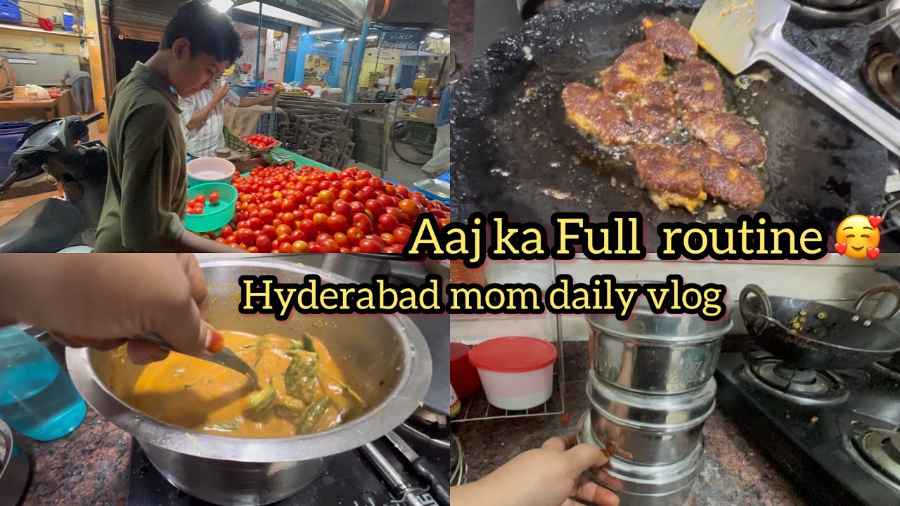 Daily Routine Vlog | Tiffins | Sabzi Mandi Ghar Ka Khana | Daily Vlog | #food#vlog#hyderabadimom