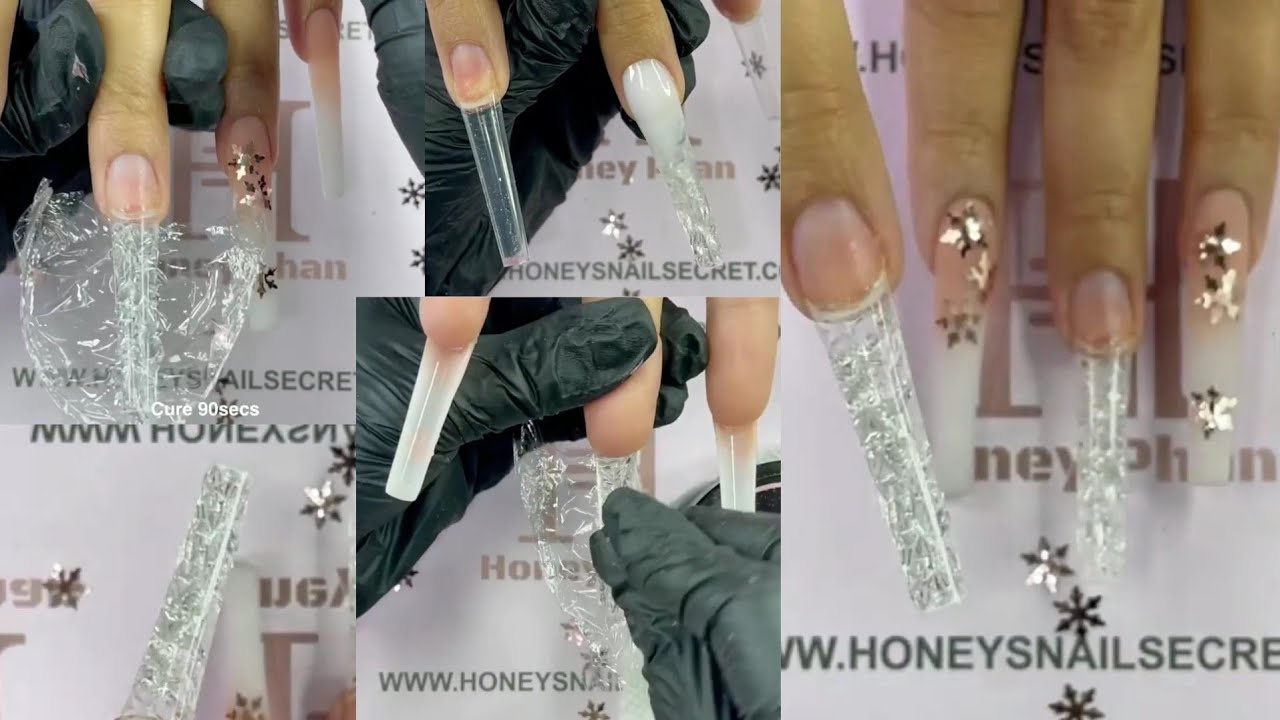 CRACKED ICE NAILS WITH GEL TUTORIAL | Easy Winter Icicle Nails | Glass Nail Art | Nails Fascination