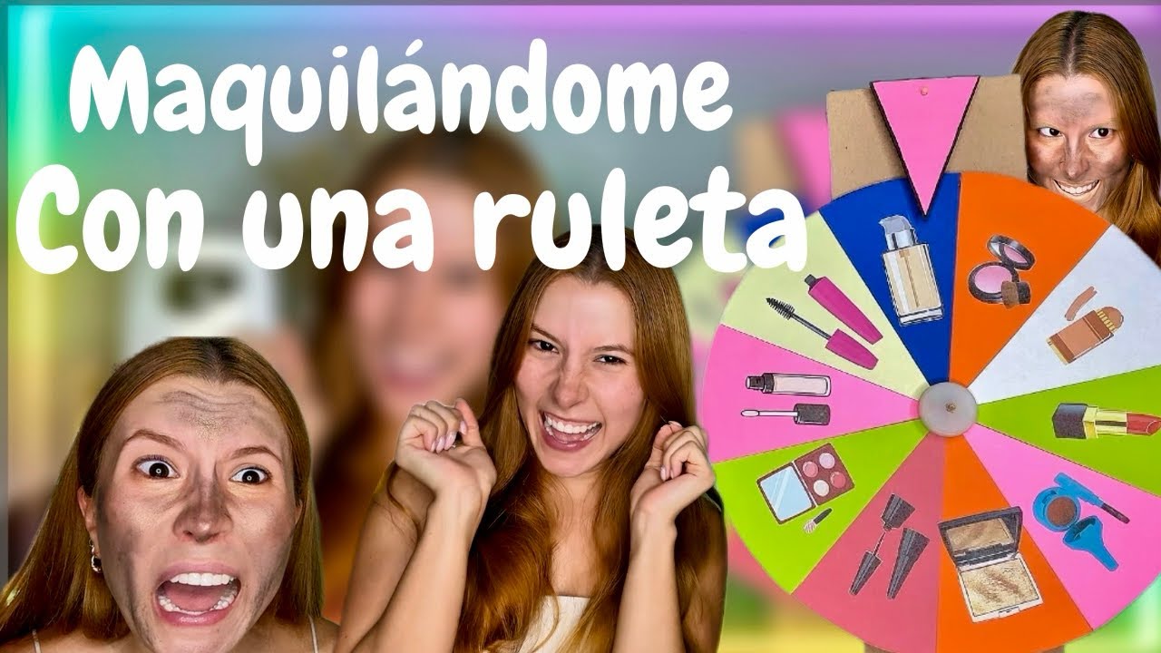 Me MAQUILLO con UNA RULETA y quedó como UN ESPANTO!😭👻😂