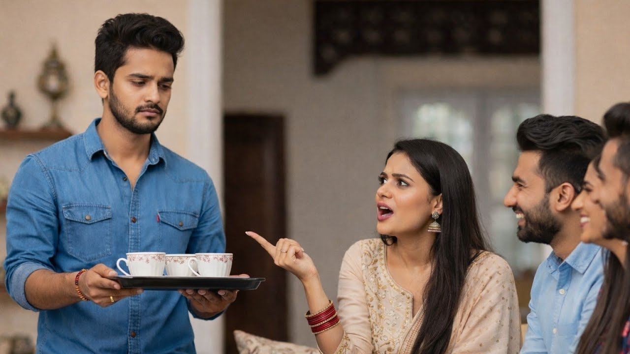 बीवी ने मेहमानों के सामने पति को नौकर कहा, लेकिन एक कागज़ ने पूरी कहानी बदल दी ! 😱