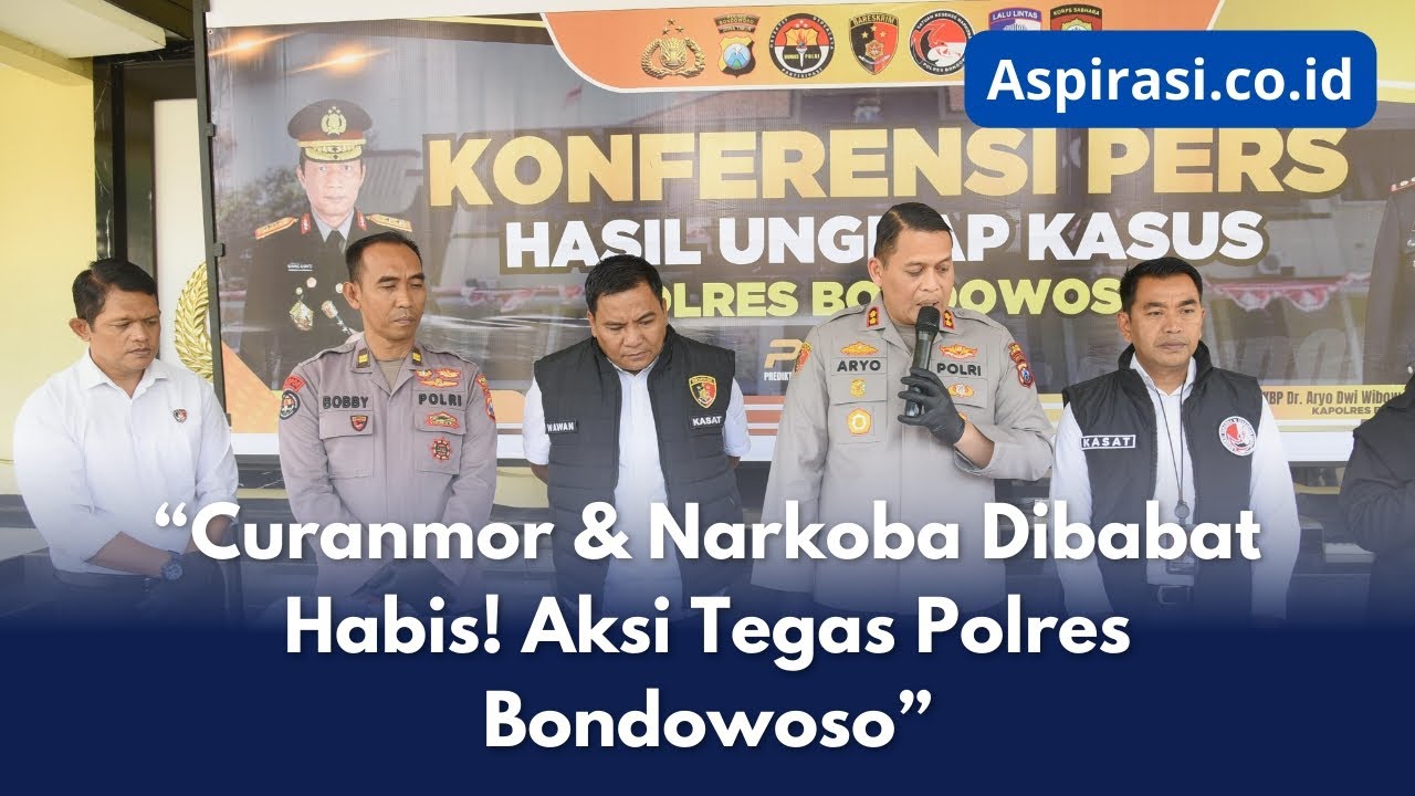 Curanmor & Narkoba Dibabat Habis! Aksi Tegas Polres Bondowoso @AspirasiSiber 