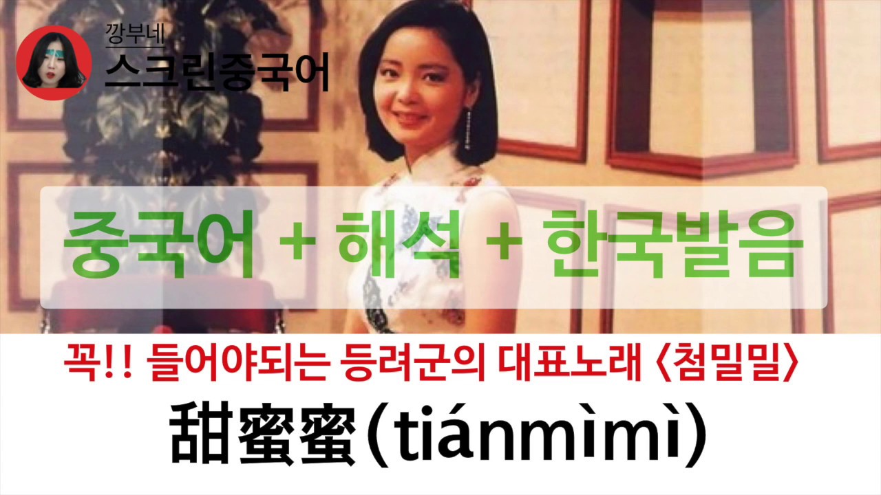 [甜蜜蜜] 邓丽君(등려군) 첨밀밀OST 노래가사해석