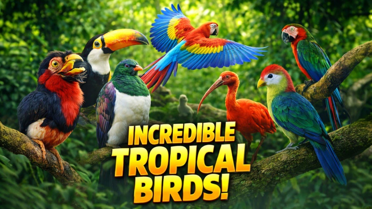 Amazing Colorful Birds of the Rainforest | Stunning Wildlife Nature Video 4K