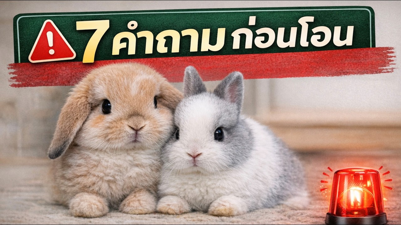 7 คำถามที่ต้องถามคนขายก่อนโอนเงินซื้อกระต่าย