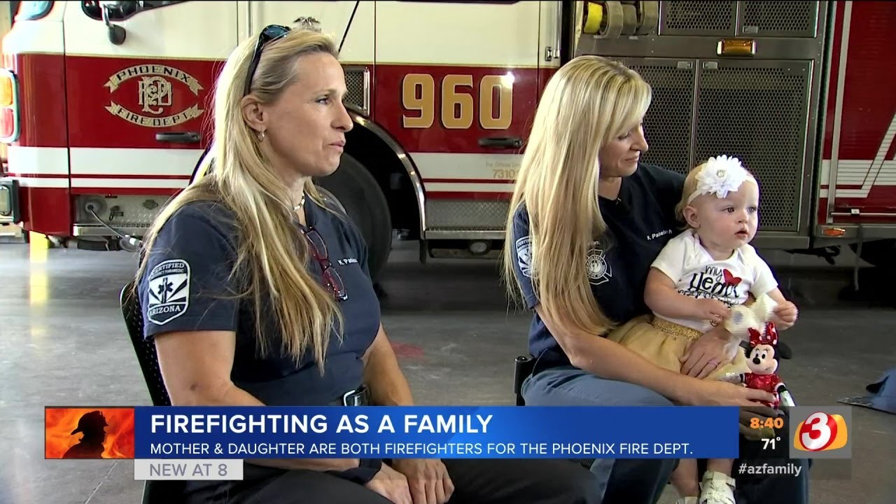 Mother and daughter fighting fires together with the Phoenix Fire Department