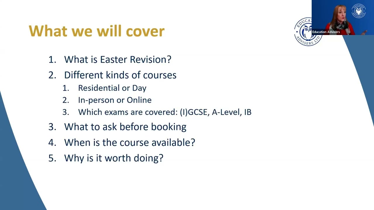 Easter Revision Webinar Education Advisers Jan 2026