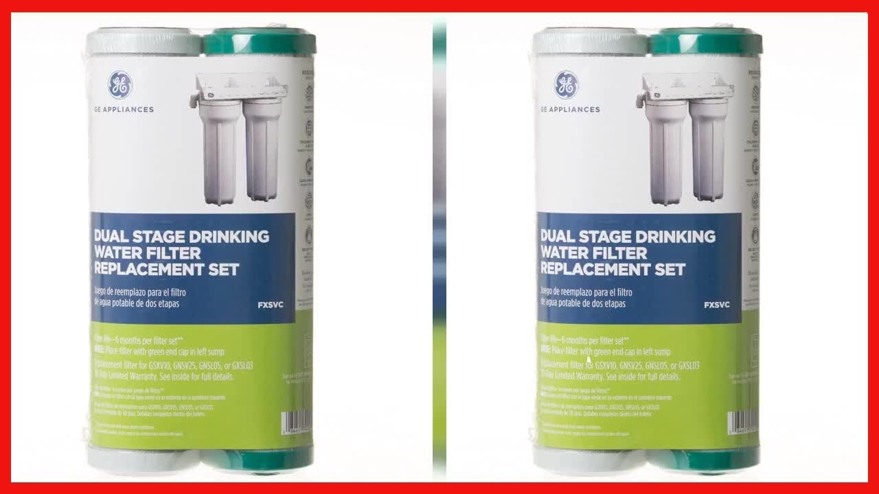 GE Dual Stage Water Filter Set Cleaner, Safer Water Every Day