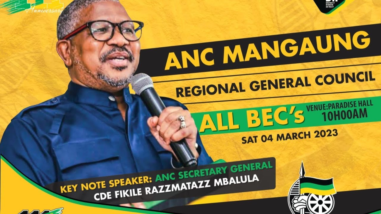 ANC MANGAUNG REGIONAL GENERAL COUNCIL