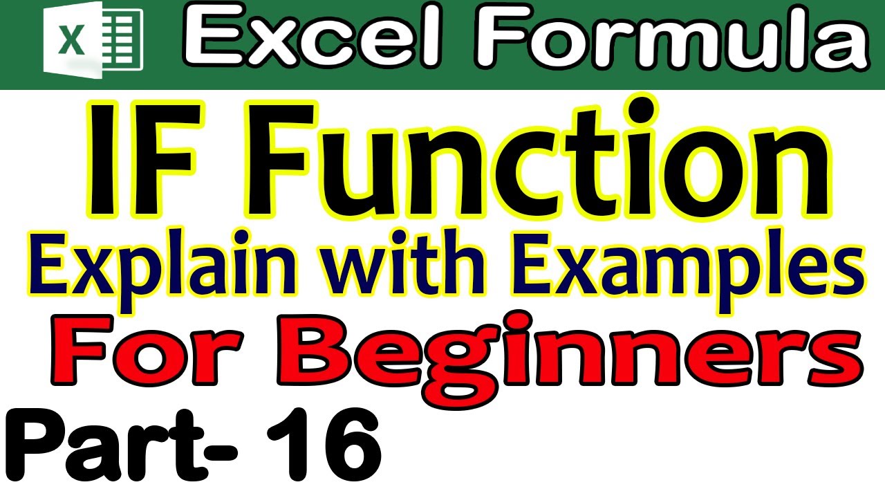 IF Function in Excel with Examples in Hindi Urdu Part 16