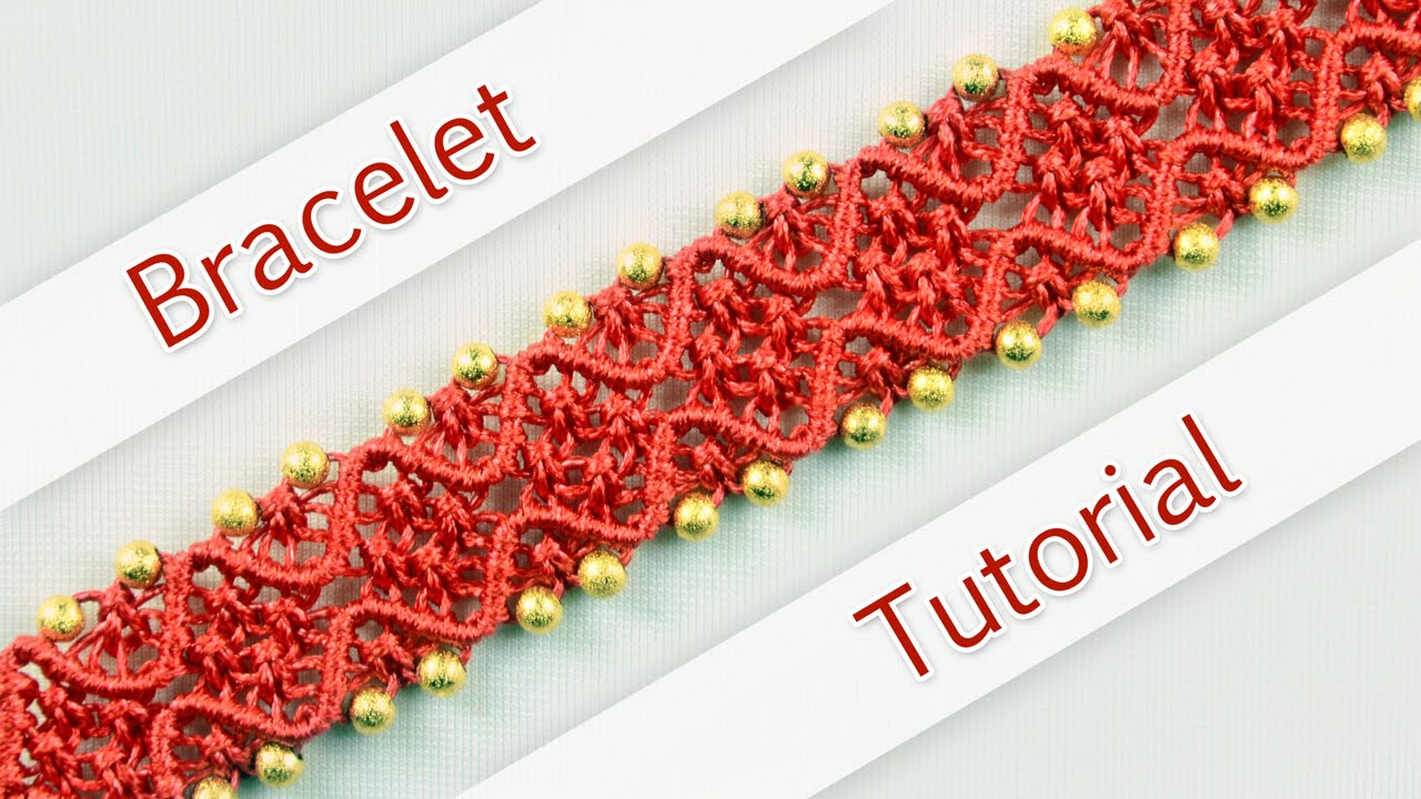 DIY Double Wave Macramé Bracelet - Tutorial ◡◠◡◠◡