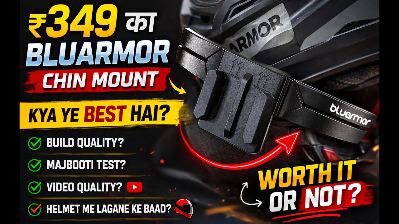 BLUARMOR CHIN MOUNT WORTH IT OR WASTE? ₹349 में Chin Mount 😱Helmet में लगाकर Result देखो!