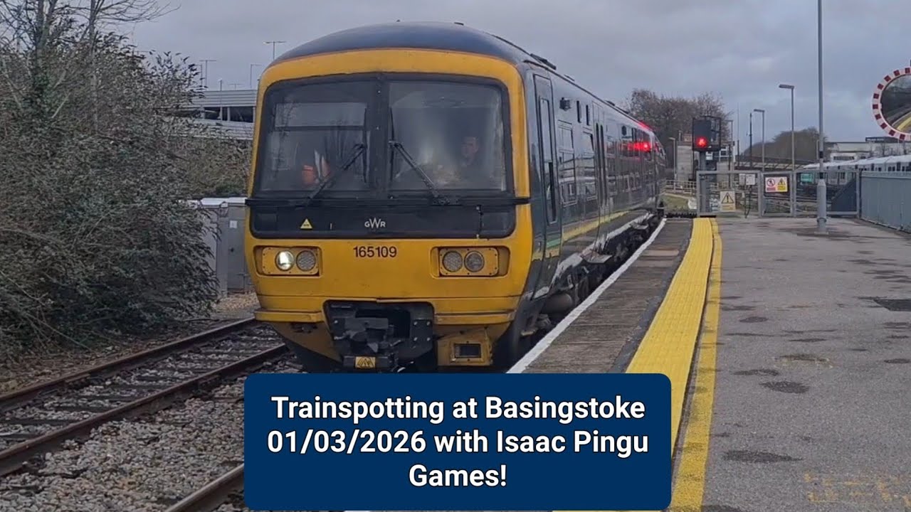 Trainspotting at Basingstoke 1st March 2026 with Isaac Pingu Games #collab #trainspotting #train