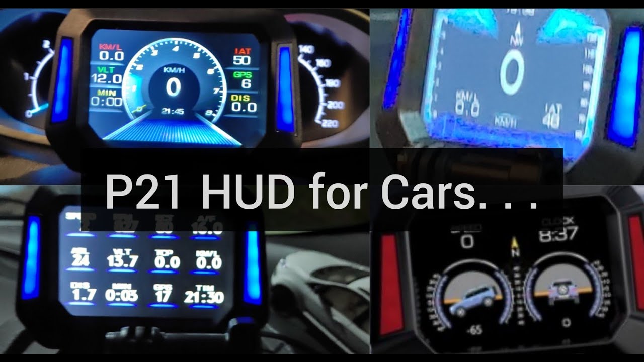 P21 HUD for Car | OBD2 + GPS Digital Speedometer for Ford Ecosport