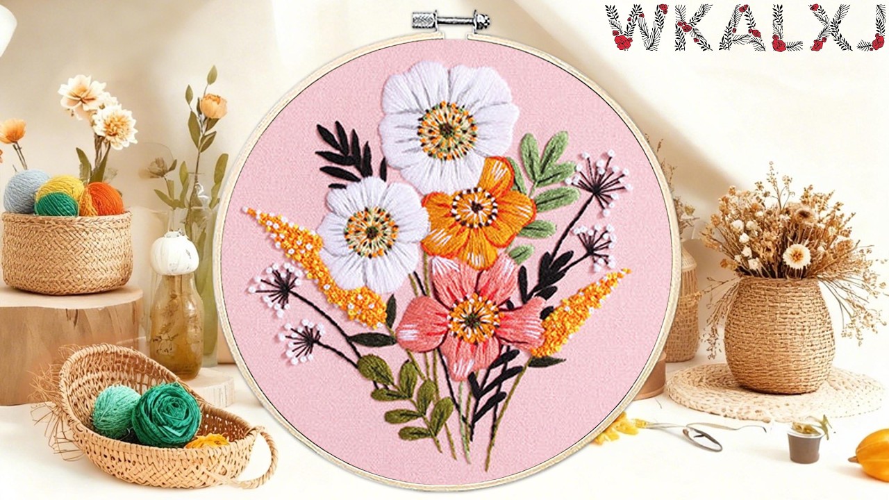 Embroidery Kits Flowers B-B2