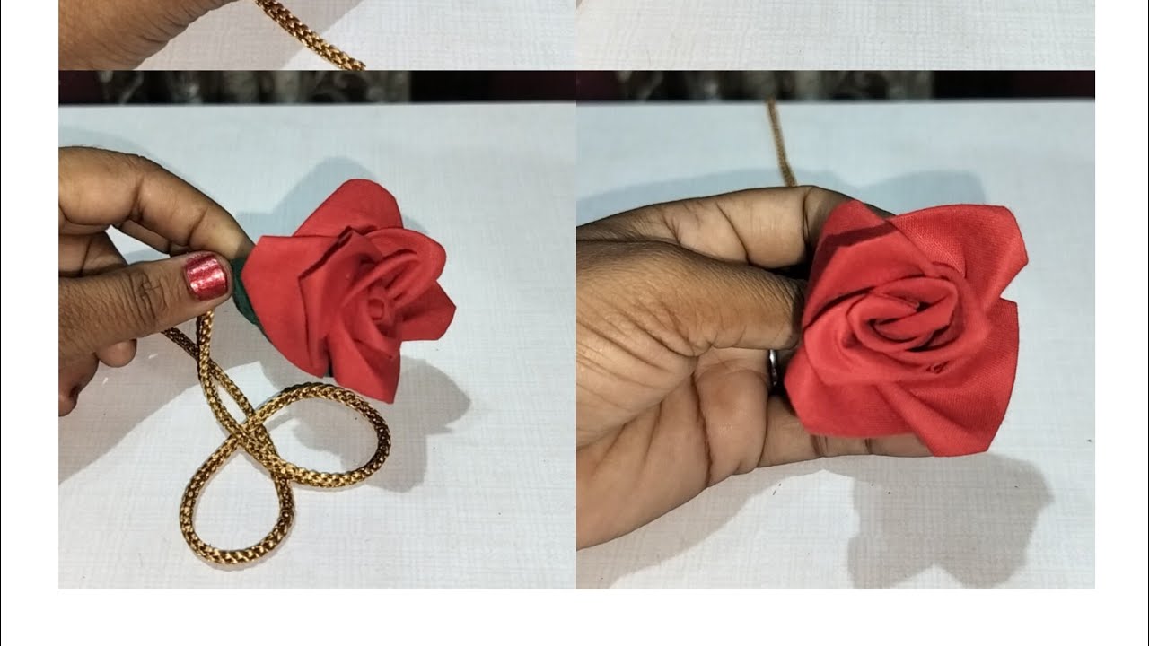 Beautiful fabric Rose 🌹 latkan design | flower latkan design for lehenga | suit latkan design