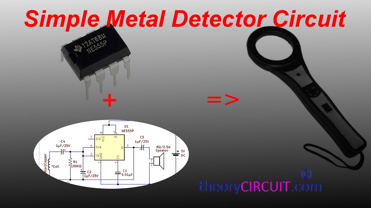 Simple Metal Detector Circuit using IC 555