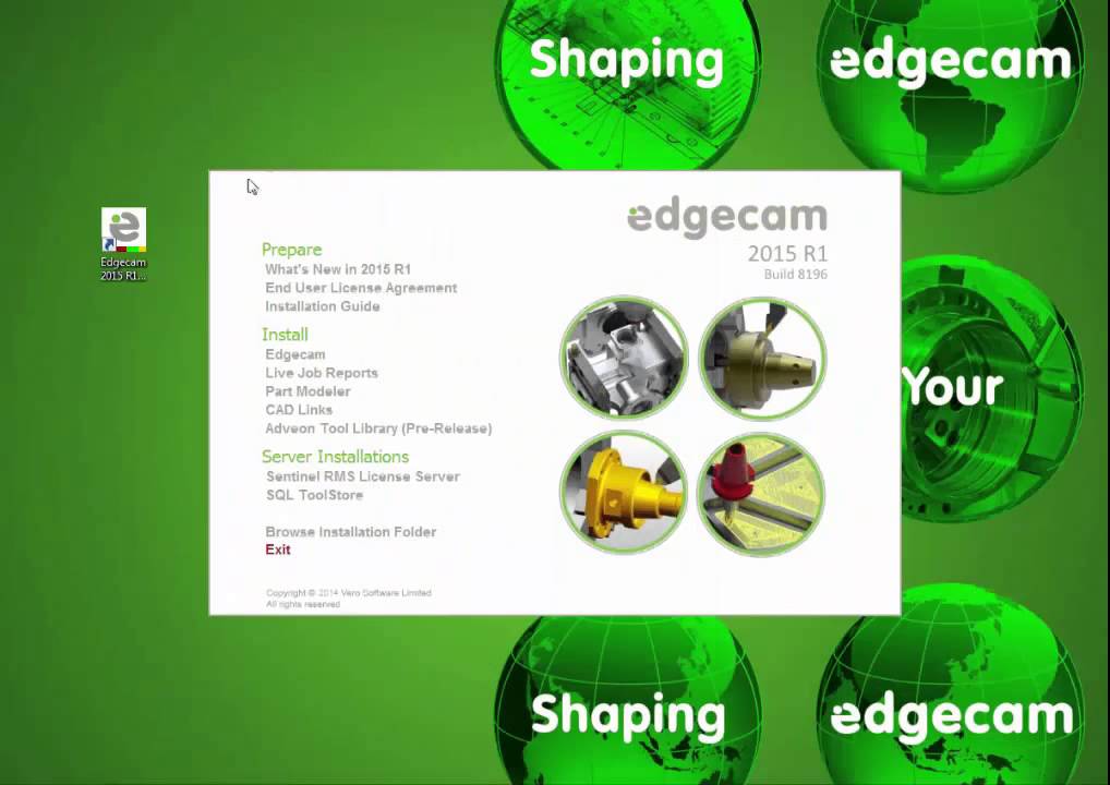 Edgecam 2015 R1 install and first launch