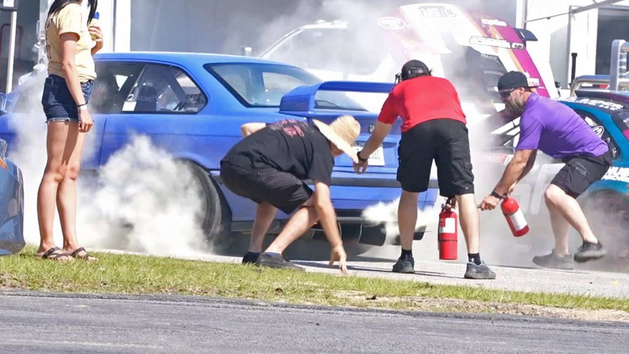 Set my E36 on Fire & Crashed @ Klutch Kickers Round 2