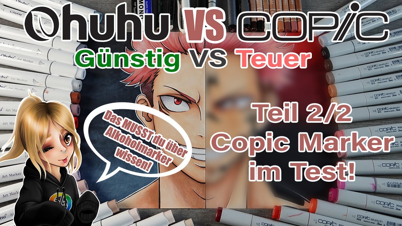 Copic VS Ohuhu Marker ! Sind Copic Marker wirklich am besten? Teil 2/2