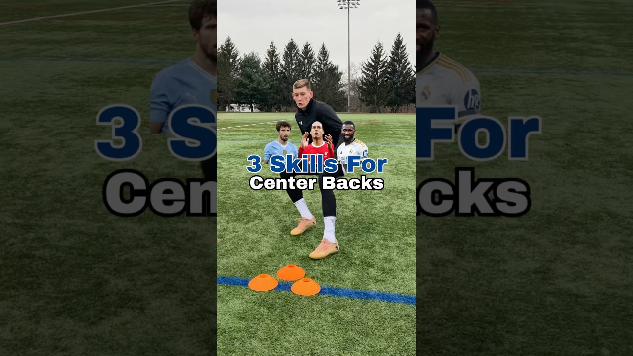 3 Skills For Center Backs #soccerdrills #footballtraining #footballdrills #soccerskills #centerback