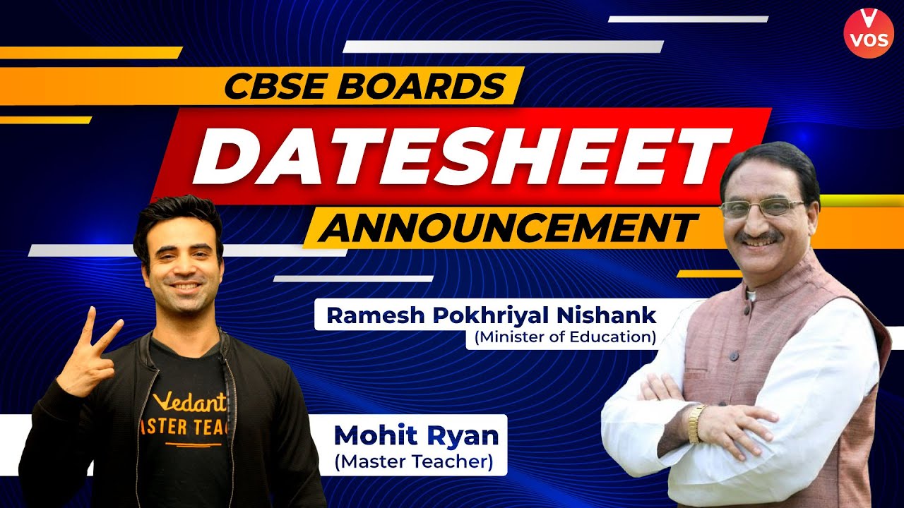CBSE BOARD EXAM 2021 Class 10 DATESHEET ANNOUNCEMENT | Board Exam News | VOS