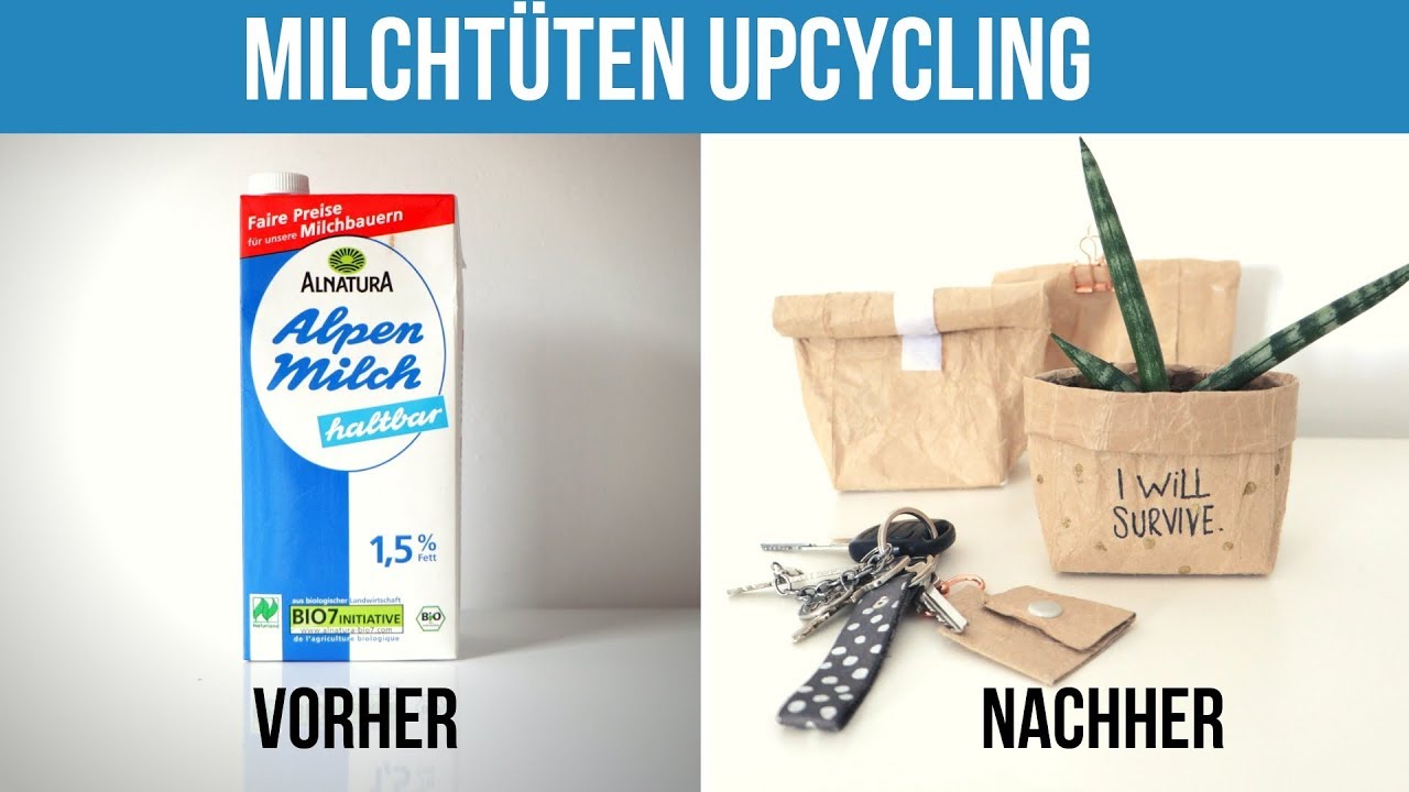 Milchtüten Upcycling - DIY Ideen aus Verpackungen | Two and a half seams