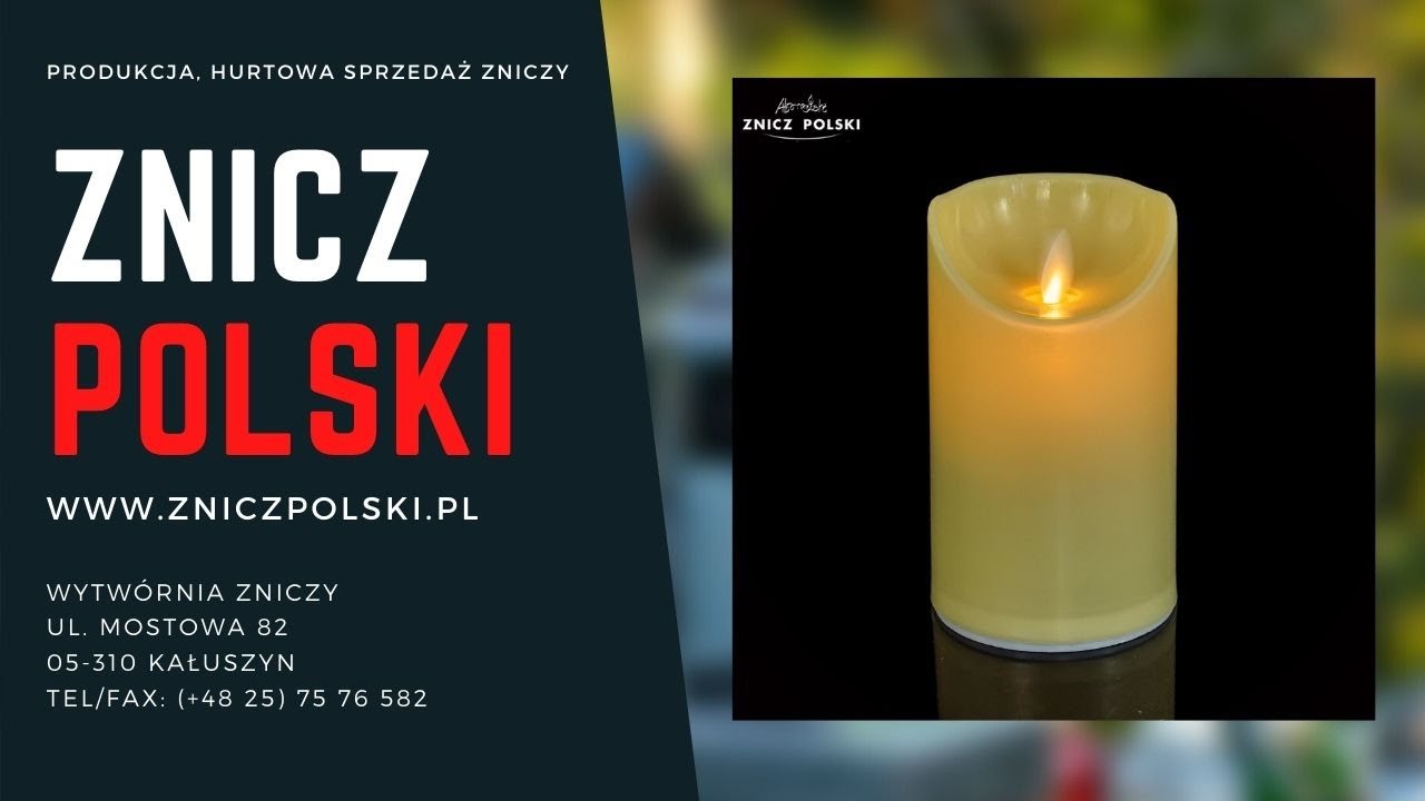 Nowoczesne wkłady do zniczy | wkłady LED | wkłady na baterie | wkład z ruchomym płomieniem WI3 ECRU