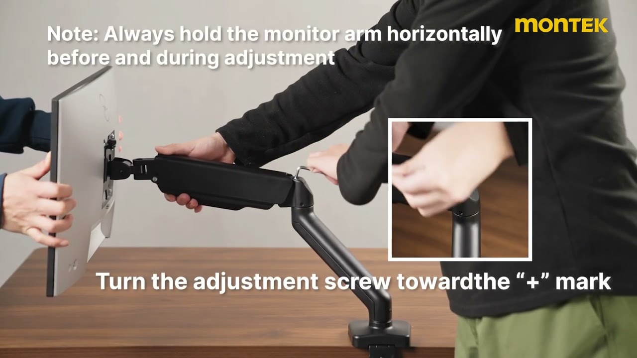 monTEK Monitor Arm Spring Adjustment Video——MA1013
