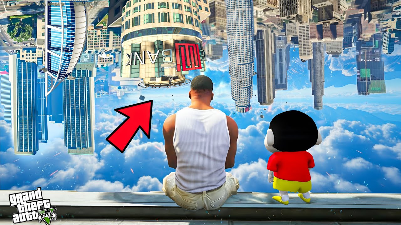 Franklin And Shinchan Survive The Flipped World in GTA 5! Bangla GAMEPLAY