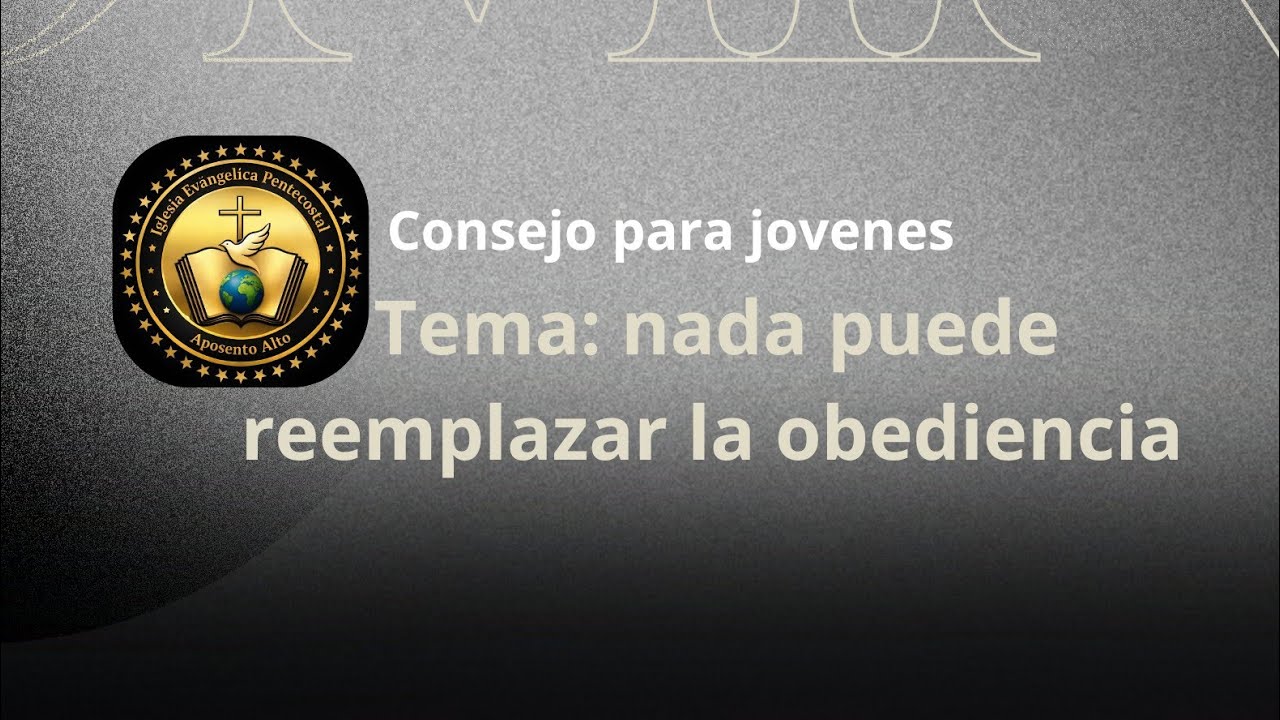 Pastor Elias Estigarribia...culto juvenil . Tema  :la obediencia se aprende 