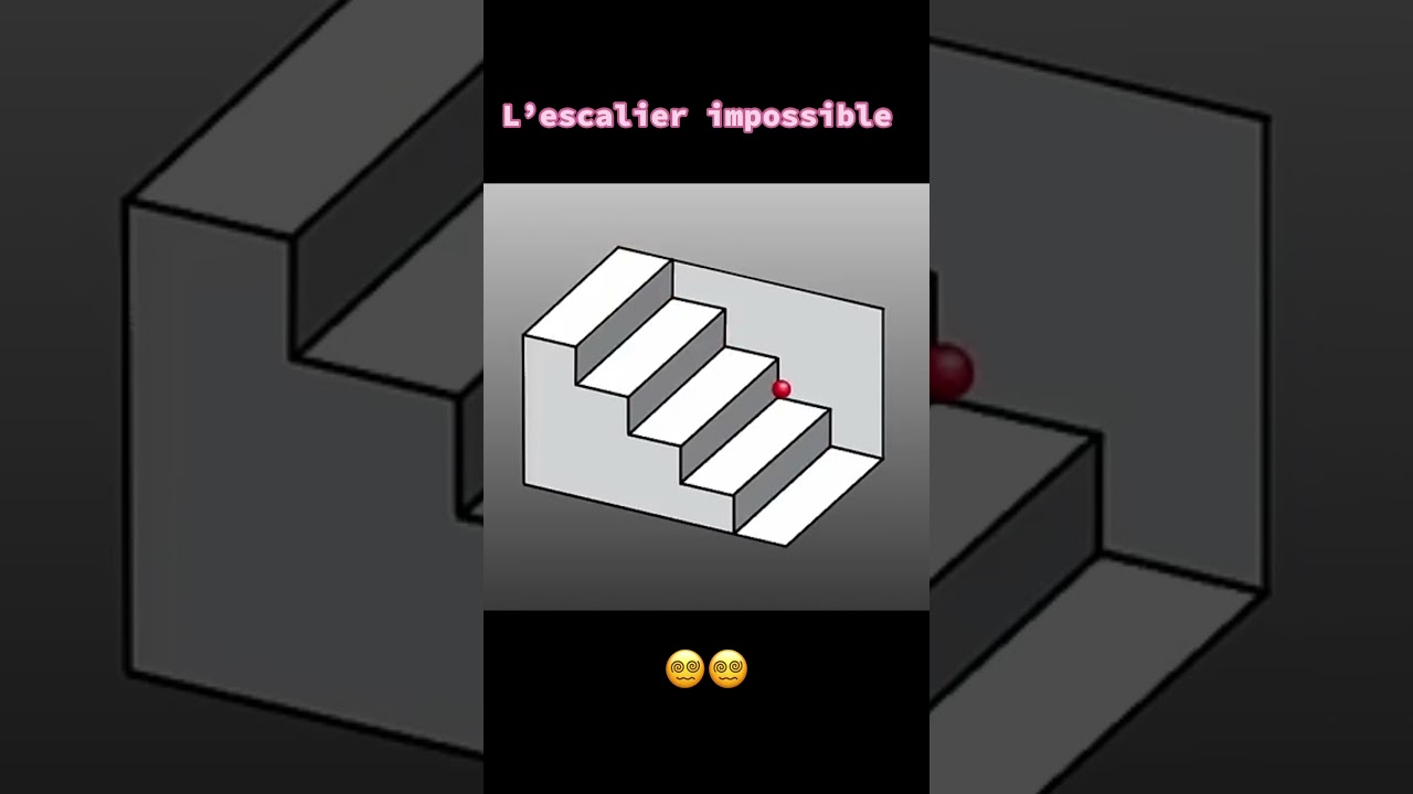 Illusion d&rsquo;escalier 🫨 #astuce #illusion #shorts