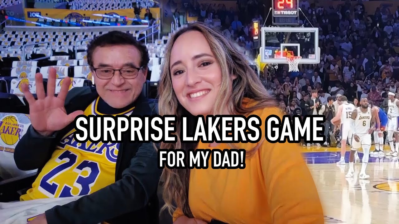 I surprised my dad with Lakers tickets!! | LA Lakers playoffs game 3 vlog
