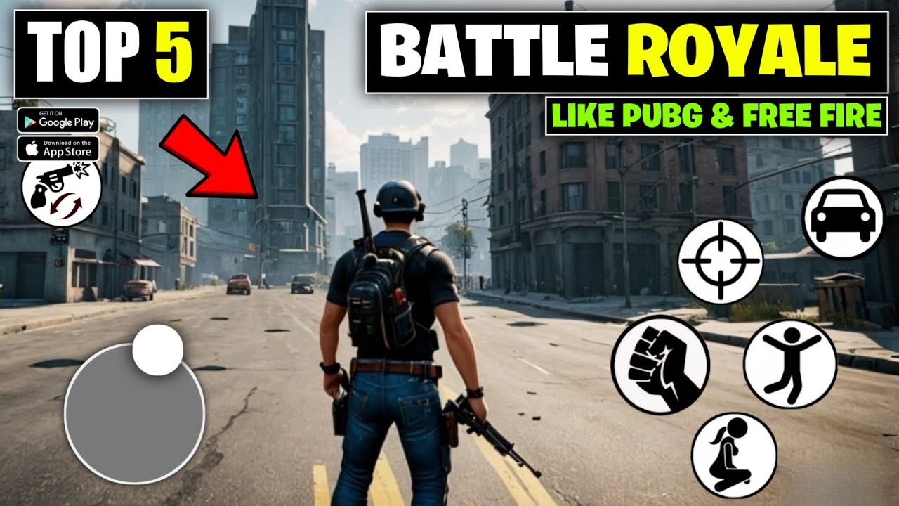 Top 5 Best Battle Royale Games Like Pubg & Free Fire | Offline Games Like Pubg