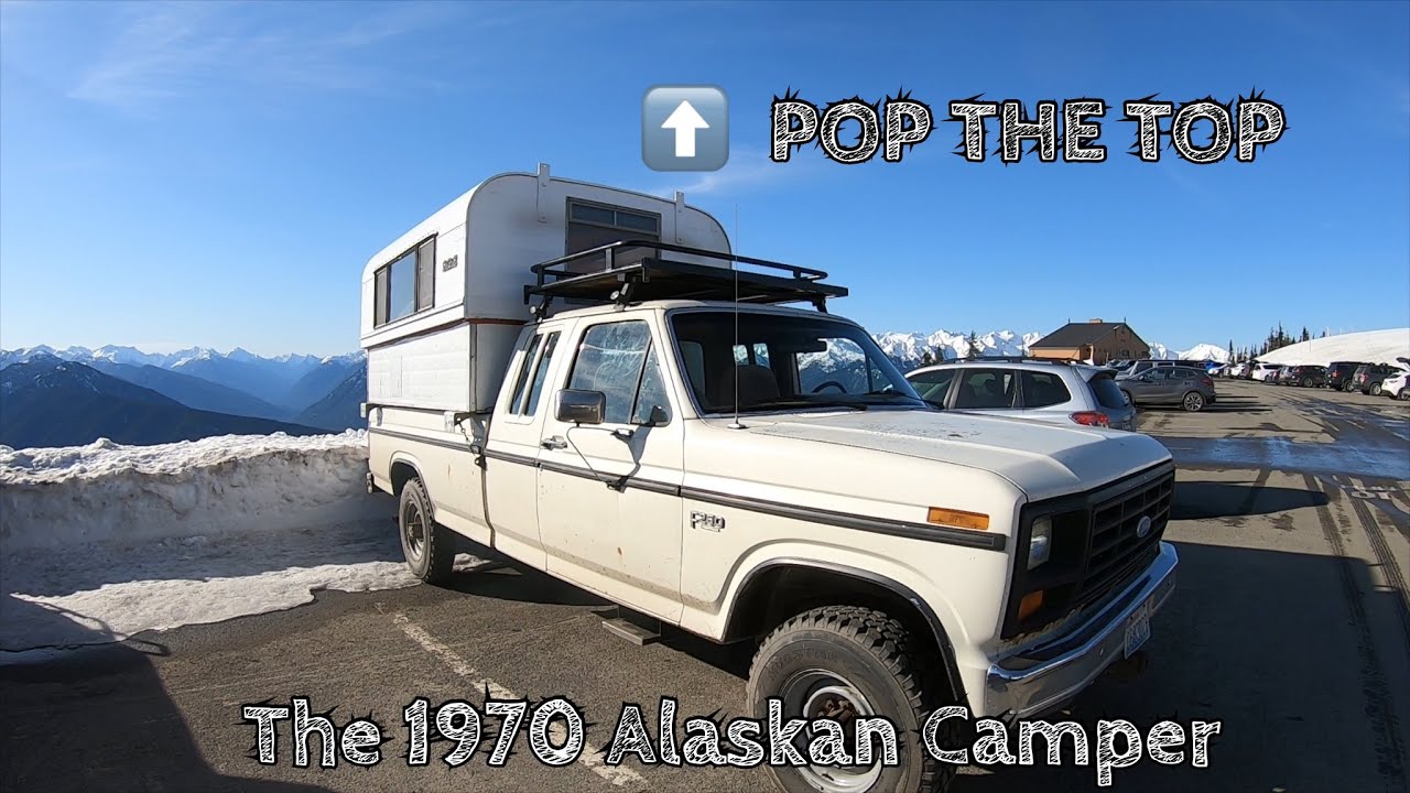 On the road in a 1970 Alaskan Camper