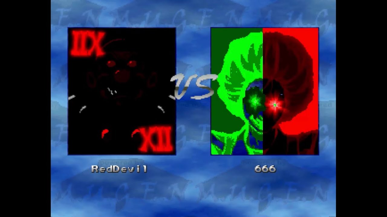 【MUGEN】 RedDevil(Lv.12/12P) vs 7体の論外キャラ
