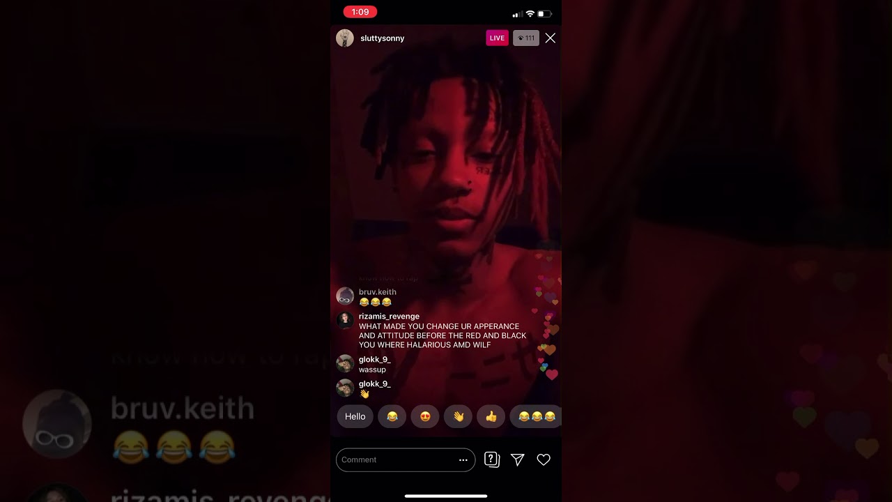 Sluttysonny instagram live 1/1/20