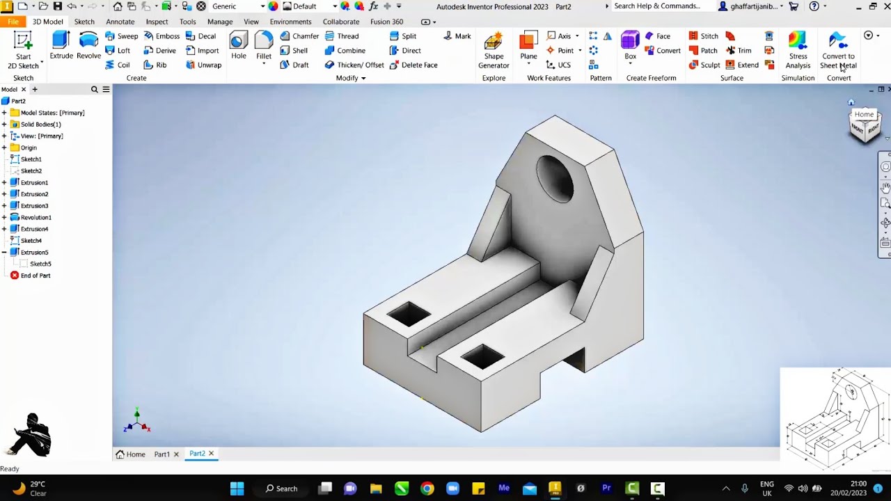 Autodesk Inventor Isometric Modeling