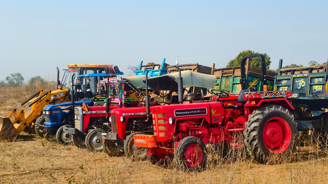 New JCB 3dx Eco Excellence Loading Mud in Mahindra 575 got Fired Running Eicher 380 Kubota Models