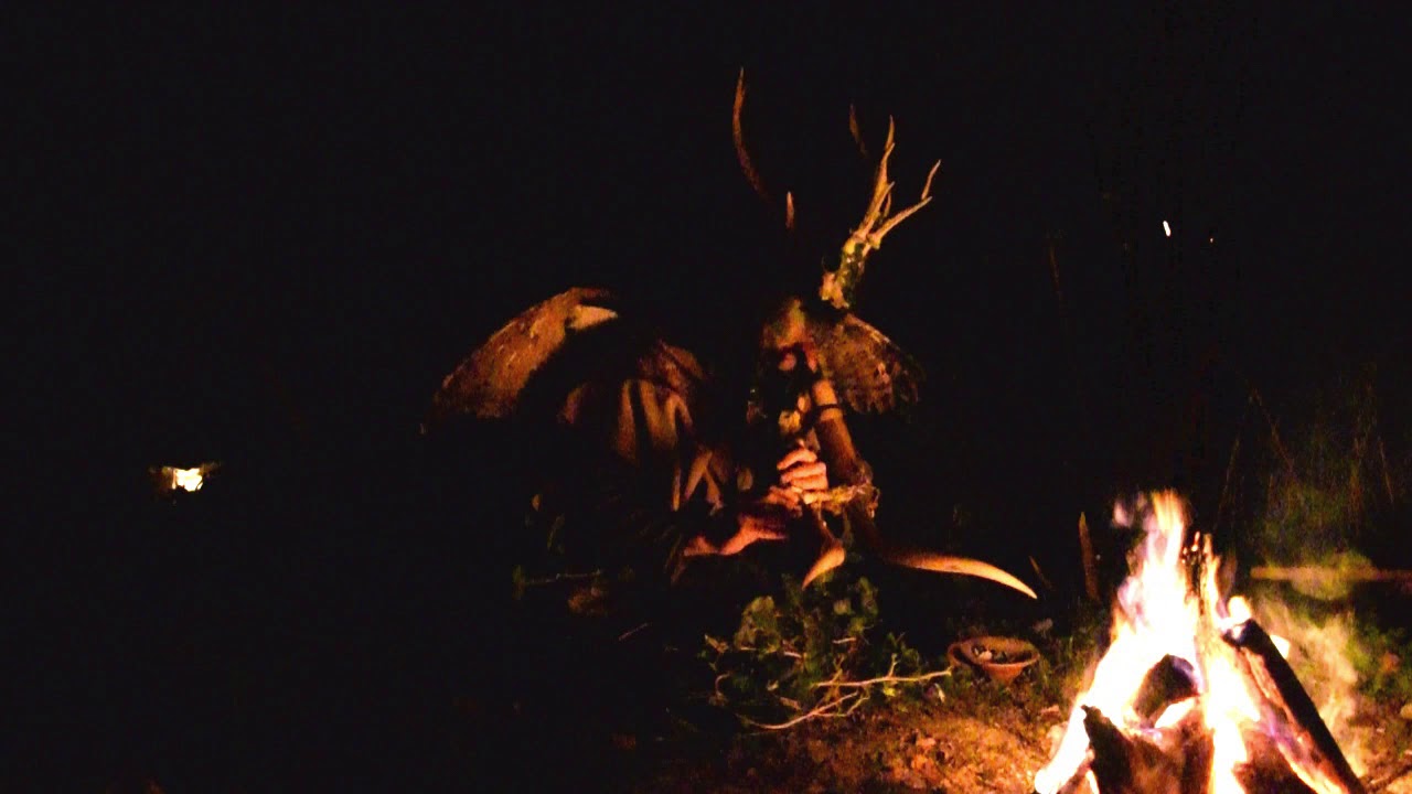 Native american style drone horn flute -  Cernunnos - Dragon Prayer