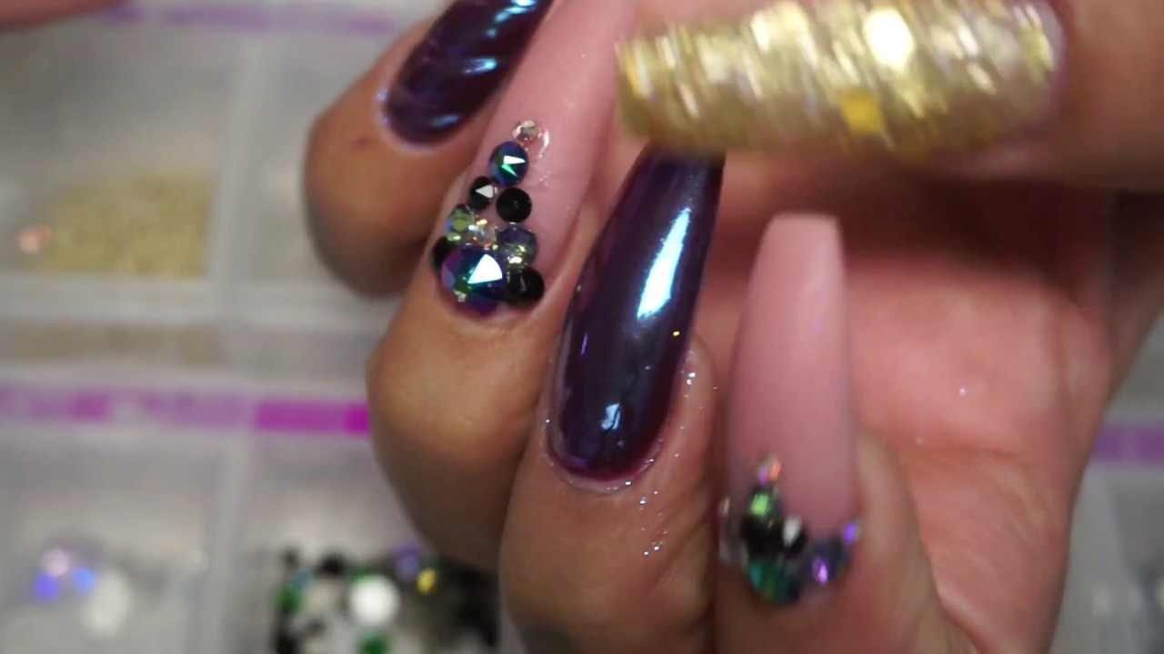 Midnight Unicorn Nails