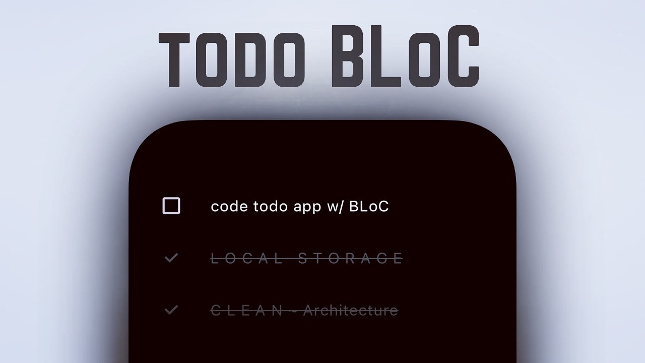 📱 Todo App (Clean Architecture) &bull; Flutter x BLoC Tutorial