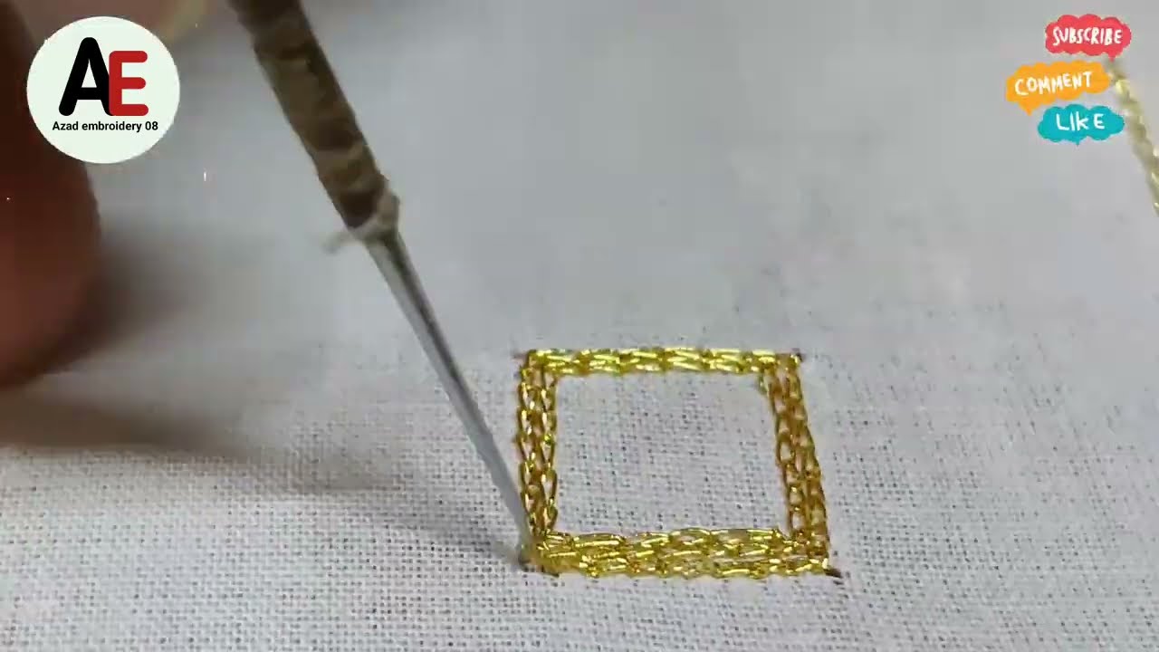 Aari Class 14 / Aari tutorial 14 / very easy tips / with Azad embroidery 08 ❤️‍🔥